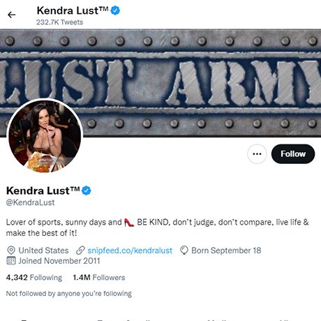Kendra Lust Twitter